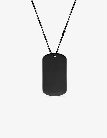 Collier acier noir avec...