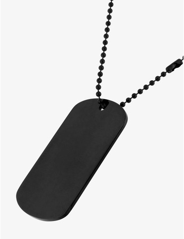 Collier acier noir avec...