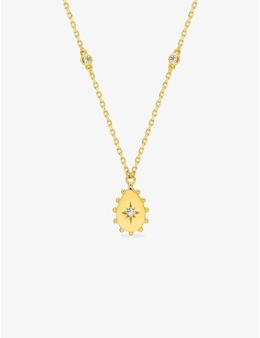 Collier plaqué or et oxydes...