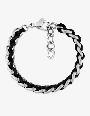 Bracelet acier gris et...