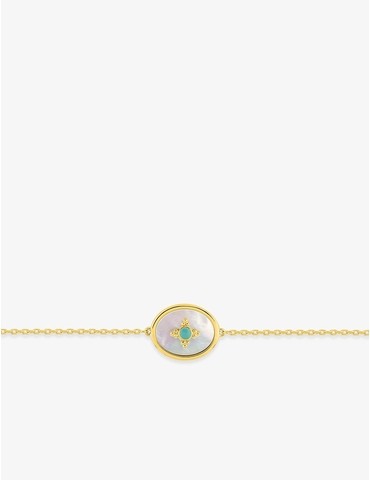 Bracelet acier doré avec...