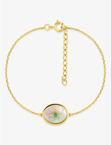 Bracelet acier doré avec...