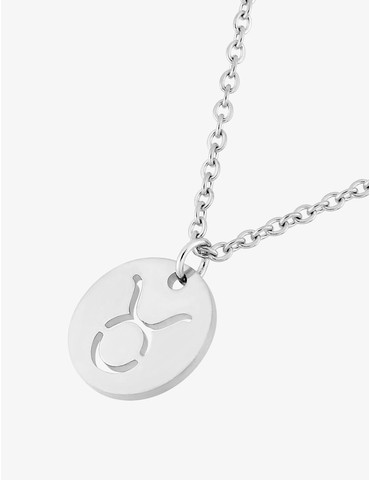 Collier acier gris avec...