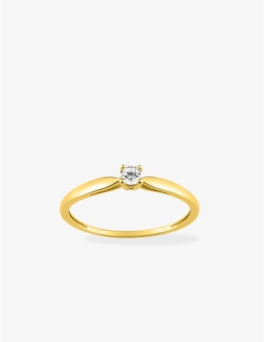 Bague solitaire en or jaune...