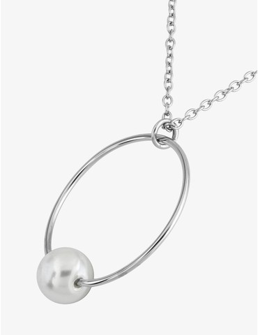 Collier en acier, breloque...