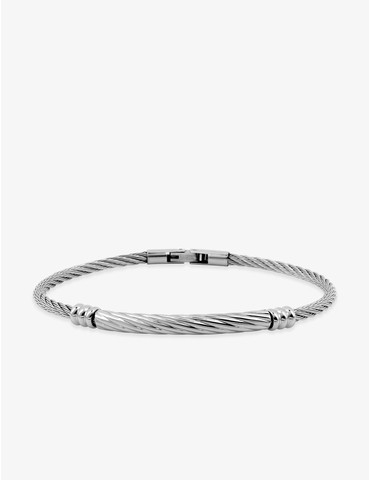 Bracelet jonc en acier gris...