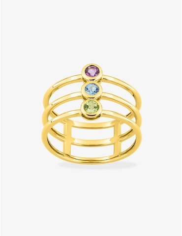 Bague trilogie en or jaune...