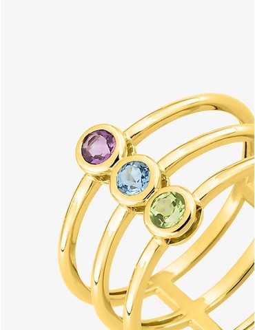 Bague trilogie en or jaune...