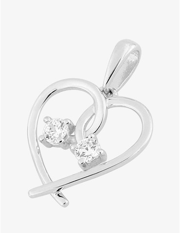 Pendentif cœur en or blanc...