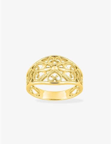 Bague motif fantaisie en or...