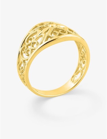 Bague motif fantaisie en or...