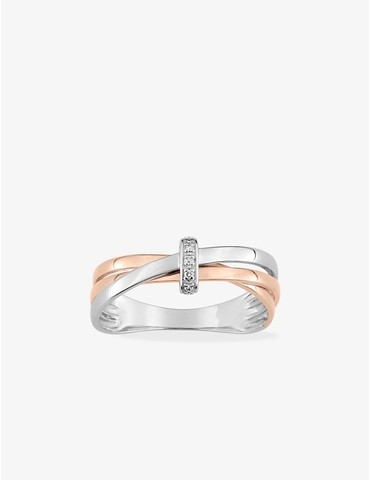 Bague or 375‰ entrelacée...