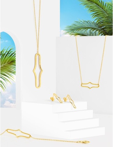 Collier plaqué or ovale...