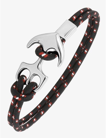 Bracelet cordon acier gris...