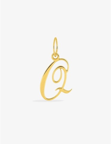 Pendentif plaqué or initiale Q