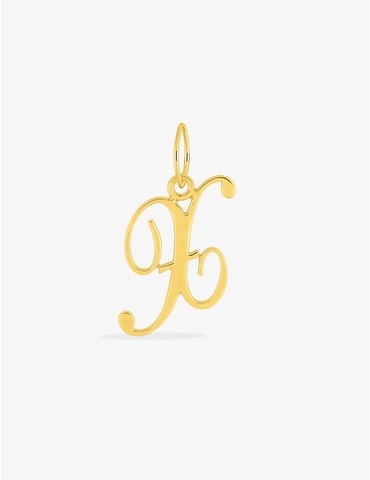 Pendentif plaqué or initiale X
