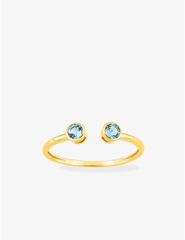 Bague or 375‰ topaze bleu...