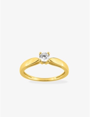 Bague solitaire or jaune...