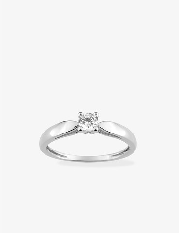 Bague solitaire en or blanc...
