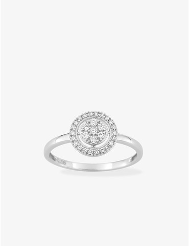 Bague or blanc 750 ‰ et...