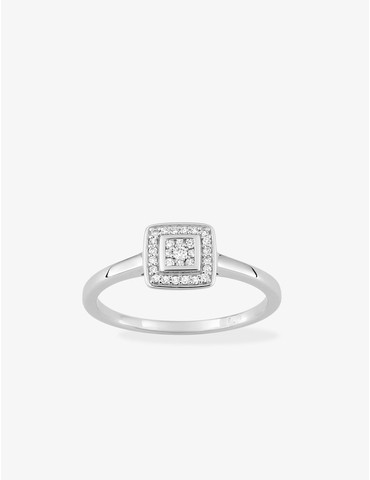 Bague or blanc 750 ‰ et...