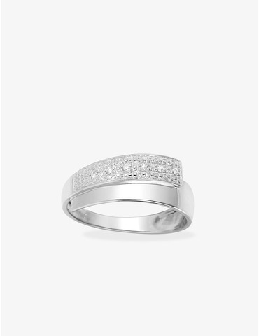 Bague or blanc 750 ‰ et...