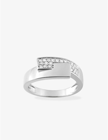 Bague or blanc 750 ‰ et...