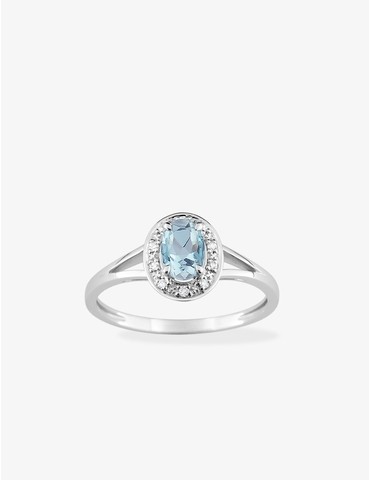 Bague or blanc 750 ‰,...