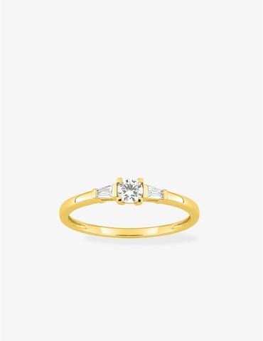 Bague or jaune 750 ‰ et...