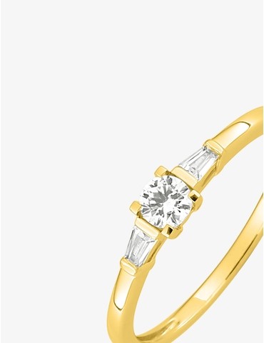Bague or jaune 750 ‰ et...