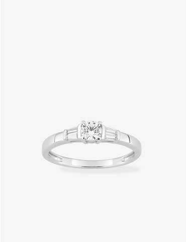 Bague or blanc 750 ‰ et...