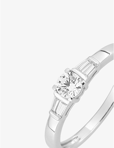 Bague or blanc 750 ‰ et...