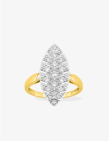 Bague or blanc et jaune 750...