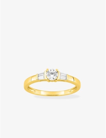 Bague or jaune 750 ‰ et...