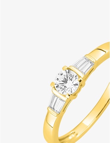 Bague or jaune 750 ‰ et...