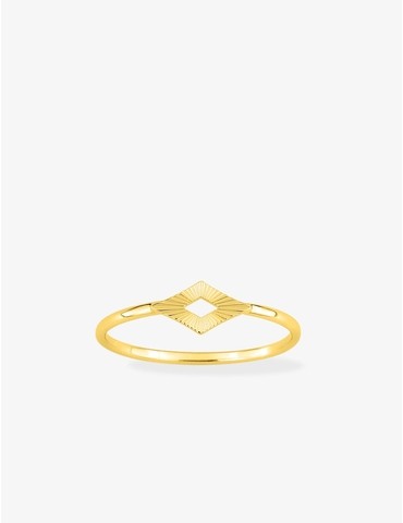 Bague or jaune 750 ‰ motif...