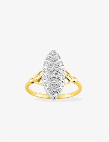 Bague or jaune 375 ‰,...