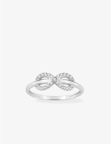 Bague infini or blanc 375 ‰...