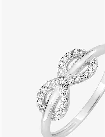 Bague infini or blanc 375 ‰...