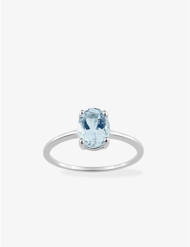 Bague or 750 ‰ blanc avec...