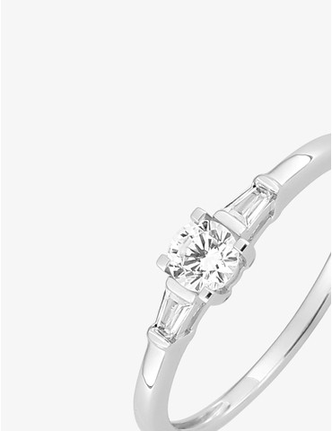 Bague or 750 ‰ blanc...