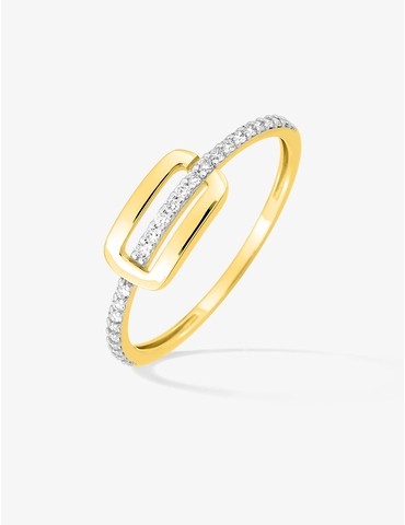 Bague or 750 ‰ jaune et...