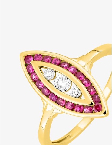 Bague marquise or 750 ‰...