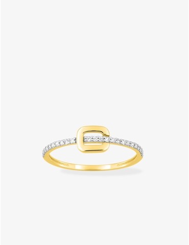 Bague or 750 ‰ jaune et...