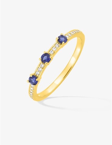 Bague or 750 ‰ jaune avec...