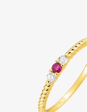 Bague or 750 ‰ jaune anneau...