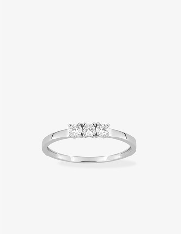 Bague or 750 ‰ blanc...