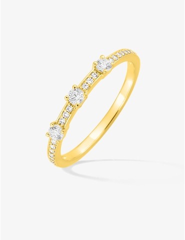 Bague or 750 ‰ jaune avec...