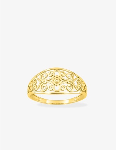 Bague or 750 ‰ avec motif...