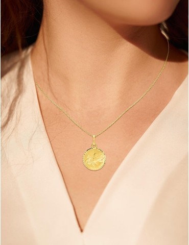 Médaille ange en or jaune...